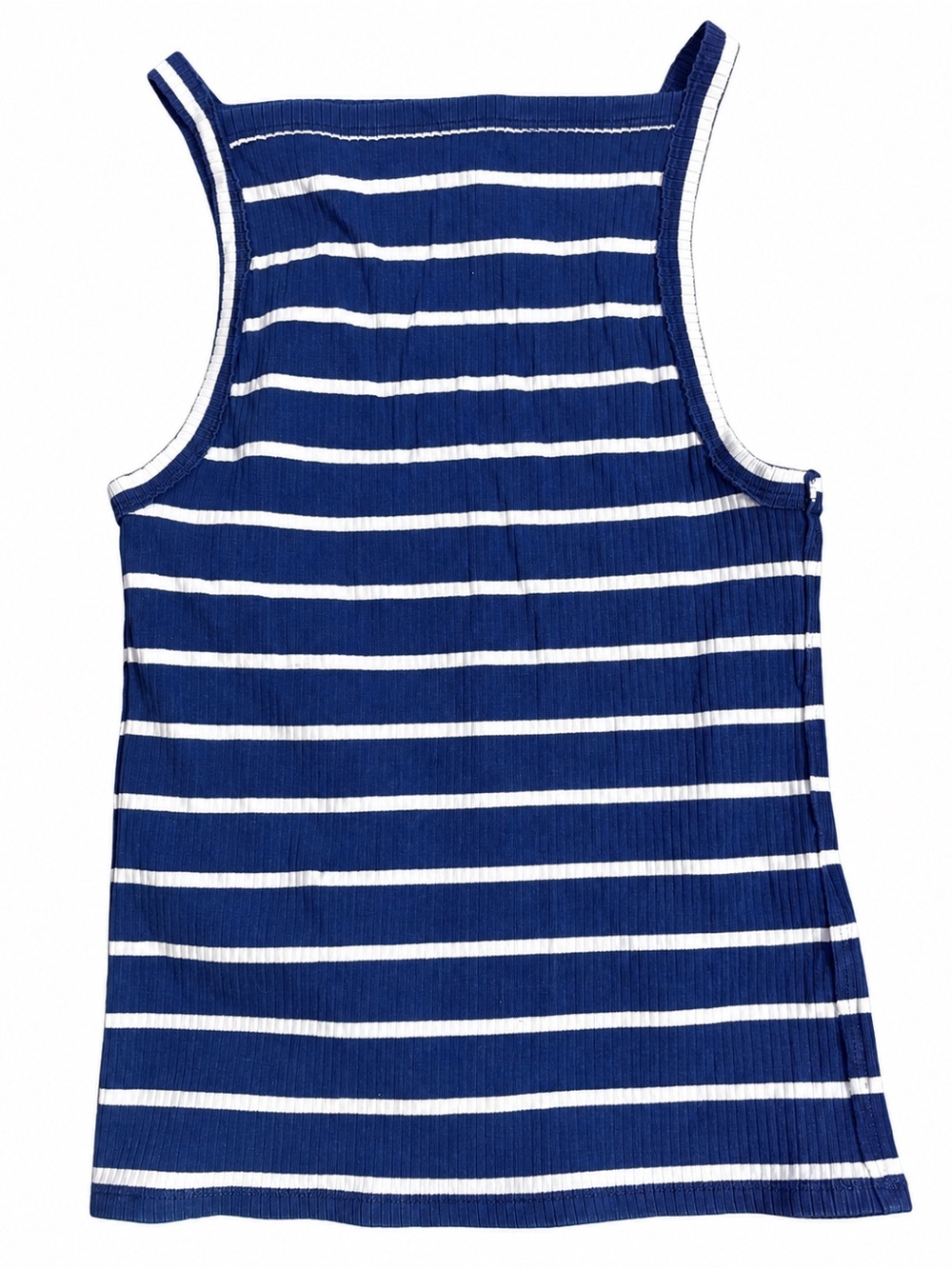 We The Free Free People Navy White Stripe Ribbed Tank Top S/P